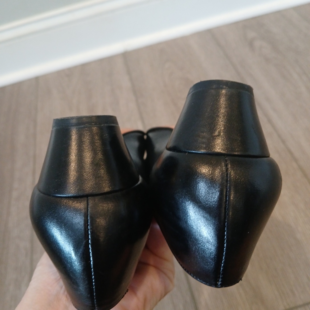 SALVATORE Ferragamo Flats Boutique Vera Pump Black Size 8 Narrow - Picture 9 of 14